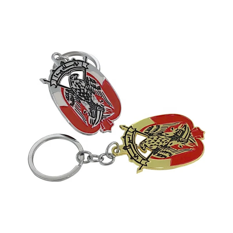 Car keychain Abu Dhabi UAE Falcon badge double-sided logo metal car keychain keychain souvenir gift