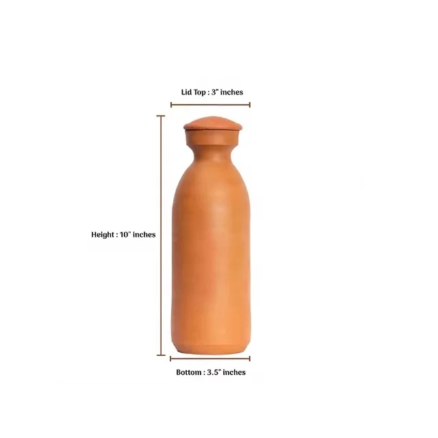 Hot sell Canada style handmade terracotta clay water bottle with lid creative ceramic cup porcelain mugs stoneware water bottle