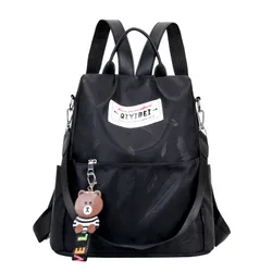 Backpack women 2019 Korean version of the new fashion wild Oxford cloth bag multifunctional large capacity anti-theft female bag
