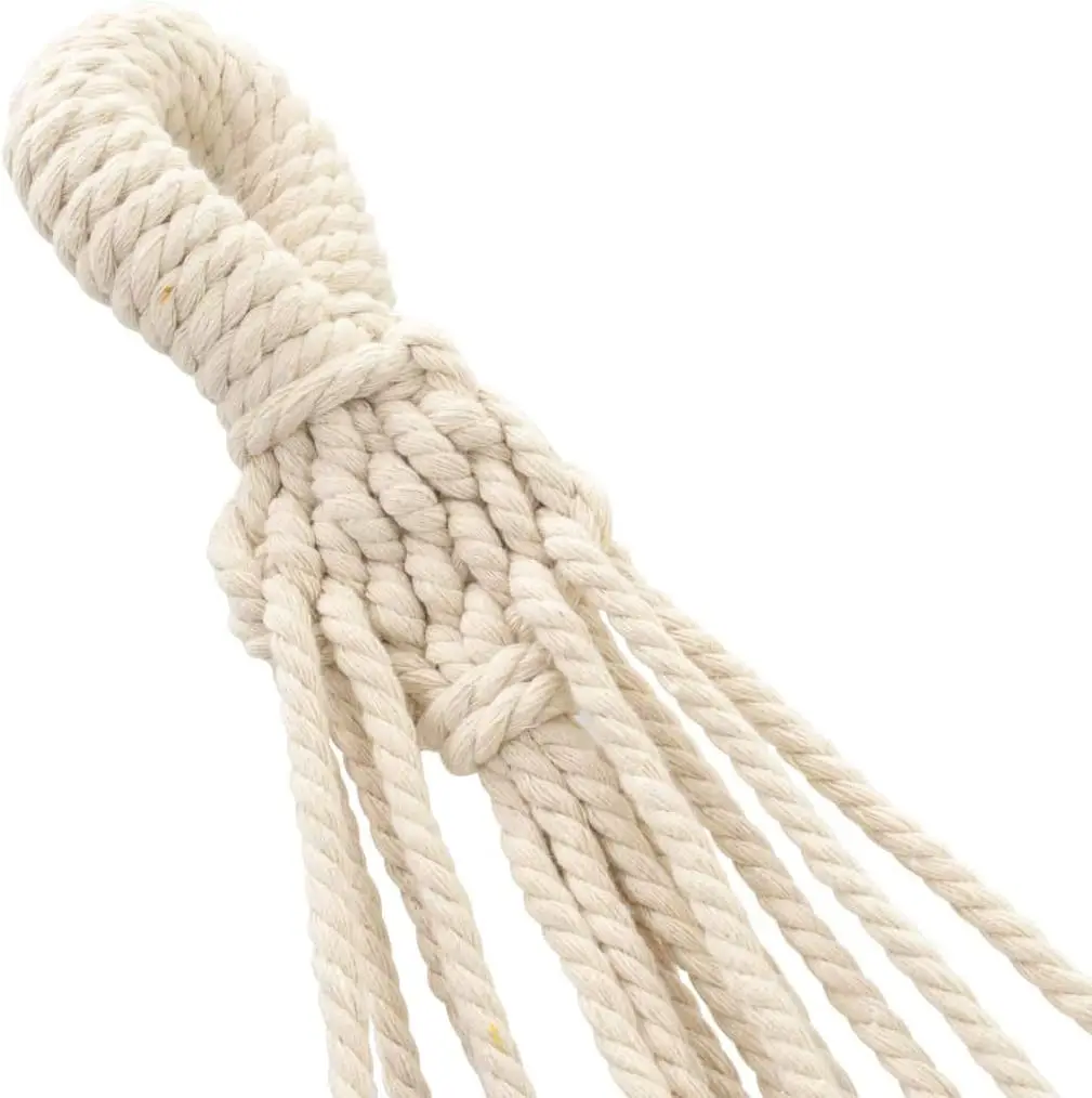 Outdoor Single White Hammock Bohemian Wind 200kg Load Bearing Patio Camping Swing Equipment