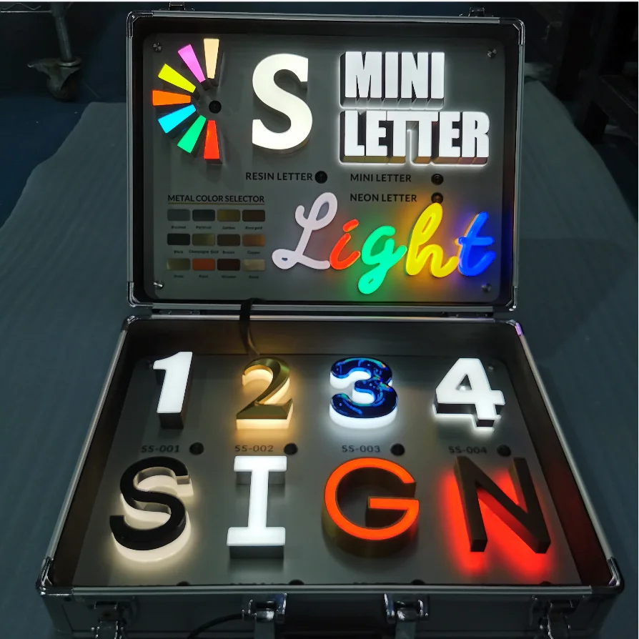 LED sign sample kit 3d letter signn with metal and acrylic for advertising