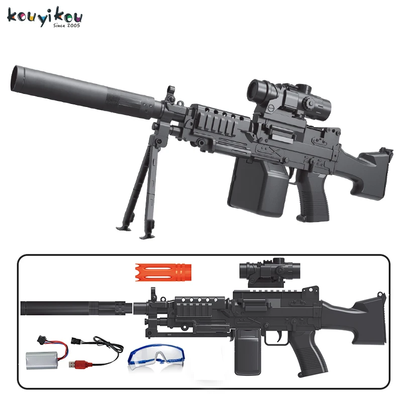 KYK Discount Blaster M249 Automatic Toy Water Gun Electric Splash Gun Soft Bullet Gun for boy