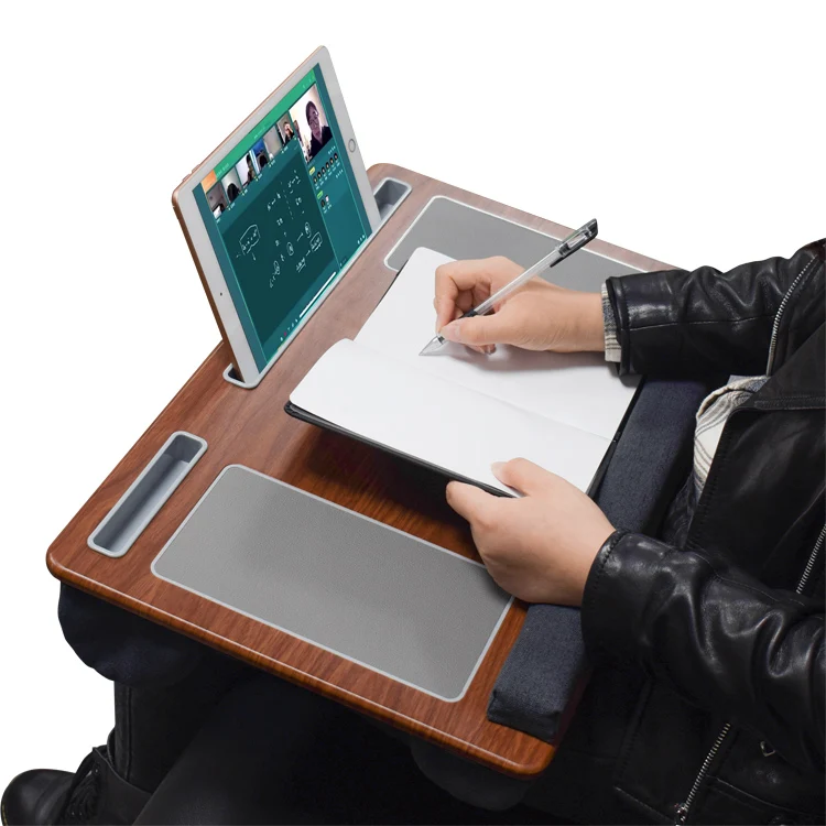 
Factory custom logo multifunction solid wood laptop lap desk folding adjustable bamboo computer lap desk table for bed/study 