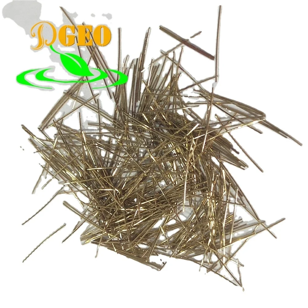 0.2mm micro fiber copper coated steel wires 6mm 12mm or customized UHPC steel lfiber