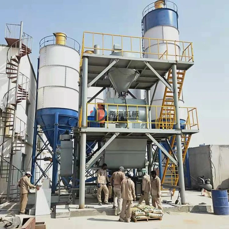 12-15 Tph Tile Adhesive Mixture Plant 12t Dry Mortar Packing Machine Sand Lime Powder