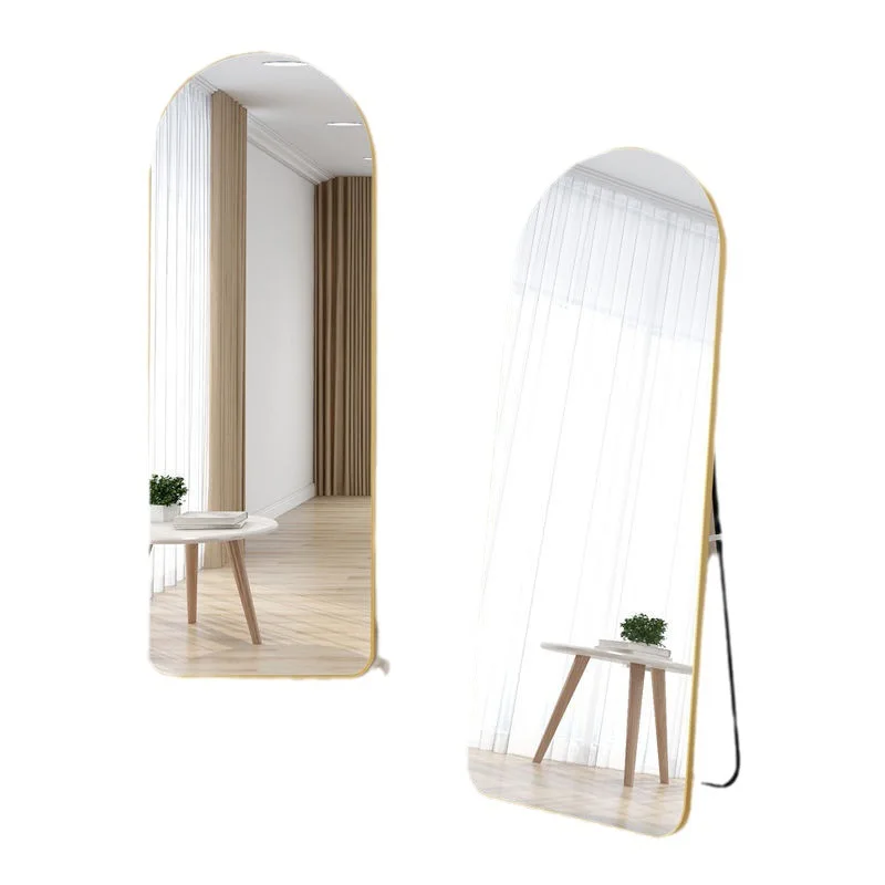 Standing Hanging Leaning Against Bedroom Wall Full Body Length Decor Aluminum Alloy Frame Arch Mirror