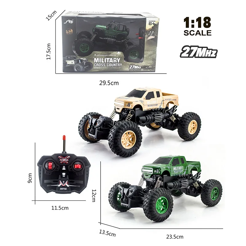 Transportation vehicle 118 Scale 4 way RC Rock Crawler truck with light remote control car rc car radio control toys