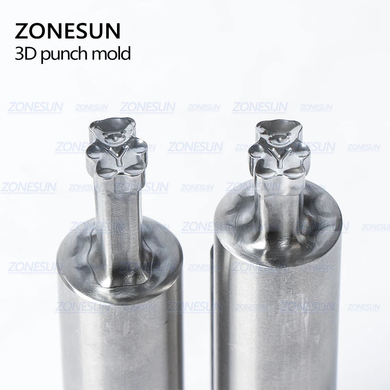 ZONESUN Bear Rotary Tablet Pill Press Die Candy Punch Die Set Custom Logo Punch Die Cast Pill Press For Tablet TDP Machine