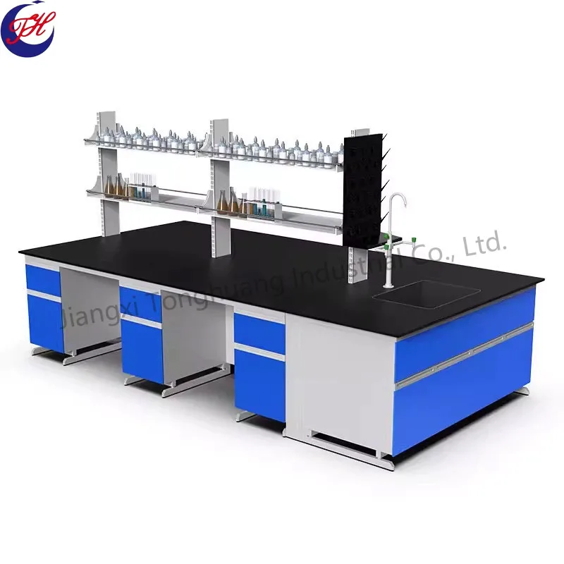 Customizable Modern Design Lab Bench Steel Wood Laboratory Table for School University Factory Hospital Laboratory Furniture