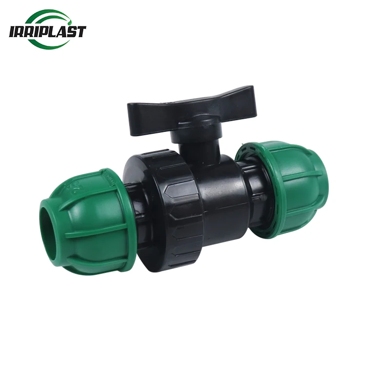 Irriplast High Quality Plastic PP Single Union HDPE PP Ball Valve for Farm Irrigation