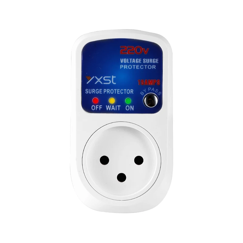 Israel plug Type 15A voltage protector with Indicator high and low voltage protector  for refrigerator /TV /washing machine /Fax