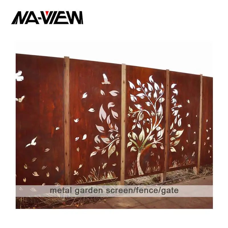 Tall Steel Pool Plate Wall Fence