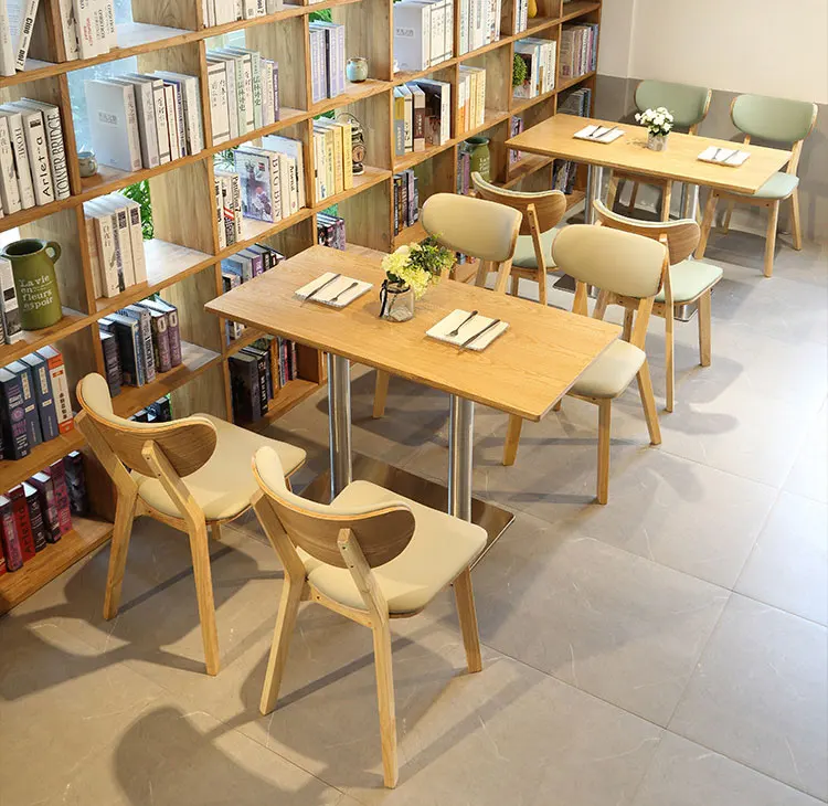 Деревянное кресло для кафе обеденный кожаный диван фаст-фуда мебель ресторана