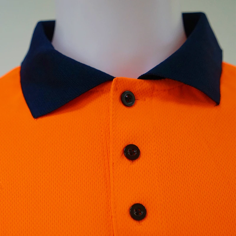 High visibility reflective fluorescent polyester safety t shirt