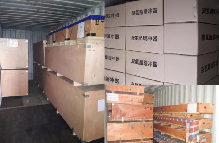  Прочный высокопроизводительный литой полиуретановый концевой буфер PUR с резьбовым болтом или монтажной пластиной