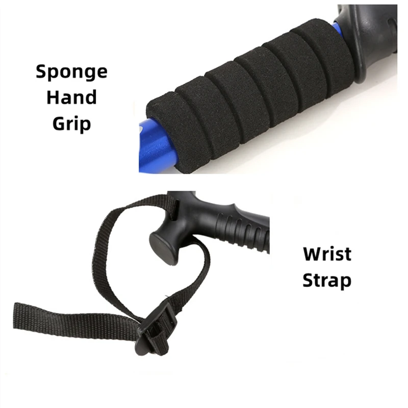 Manufacture Outdoor adjustable Mountain Climbing Aluminum Telescoping Foldable Walking Sticks Trekking Poles