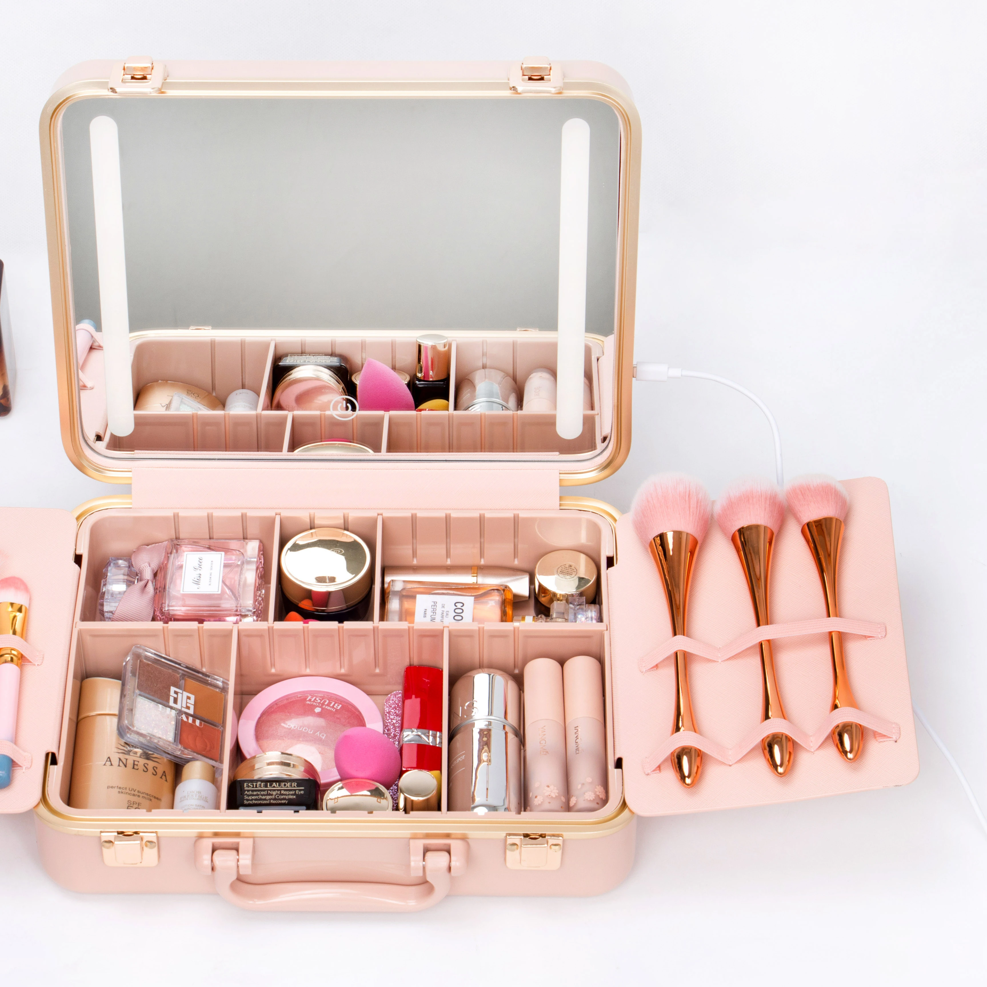 Hot Sell Carry On Makeup Case Suitcase  bag case cosmetic bags and case nail table manicure teddy  nail bag