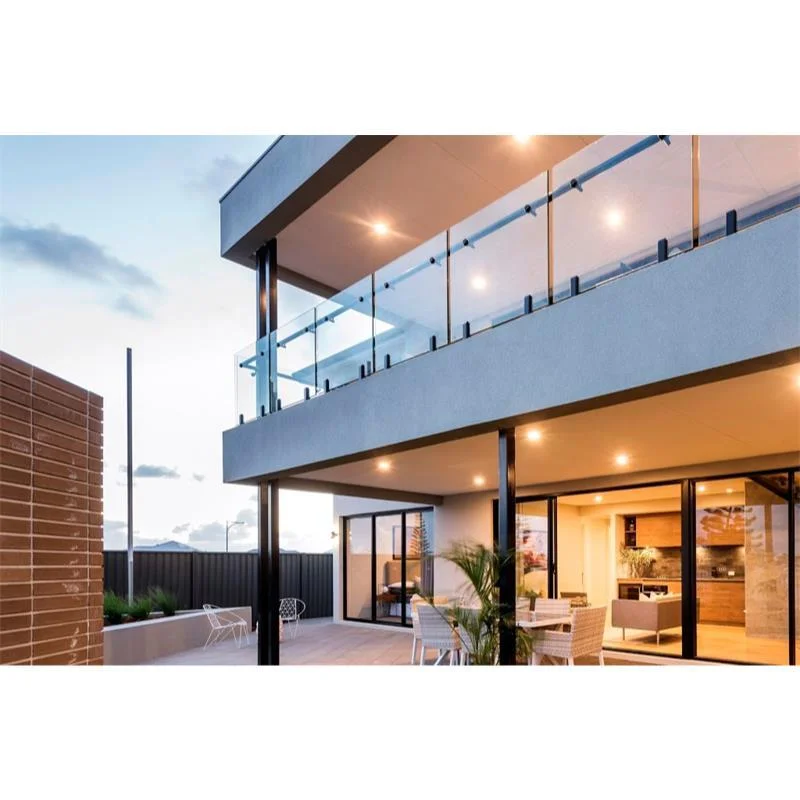 Outdoor Stainless Steel Balcony Railing With Frameless Glass spigots Swimming Pool Balustrade