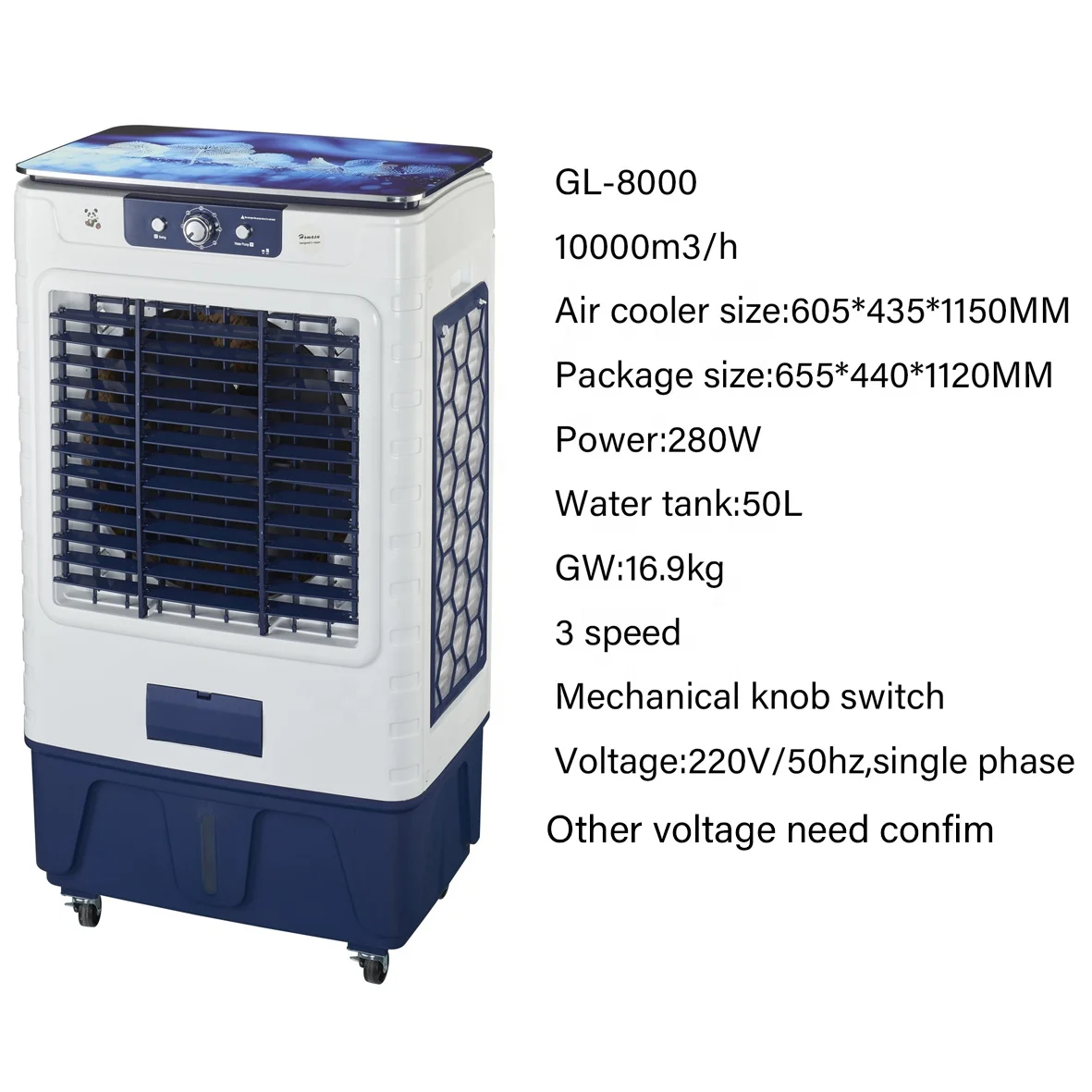 Portable Indoor Room Air Conditioner Wholesale Electric Garage Use Air Cooler Chilled Air Fan Cooling Fan