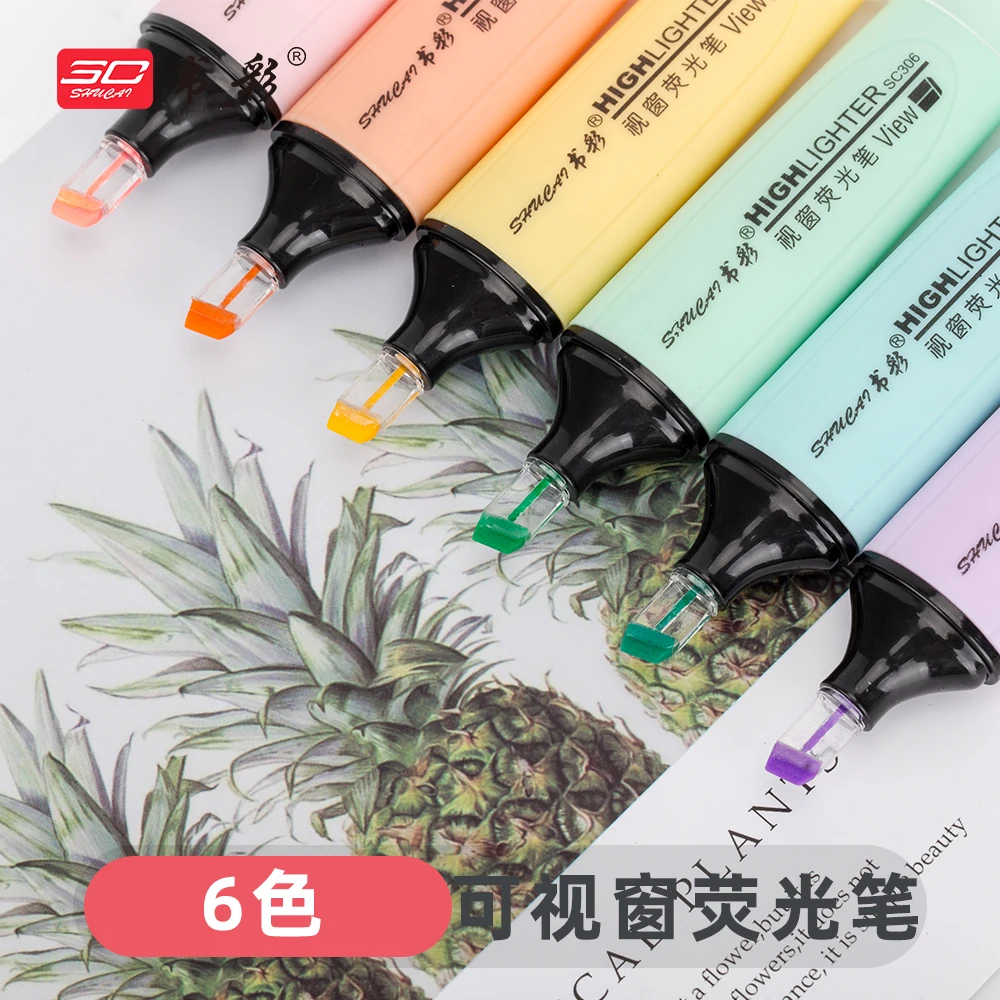 Attractive Price New Type Multi-colors Chisel Tip Pen Set Highlighter Marker