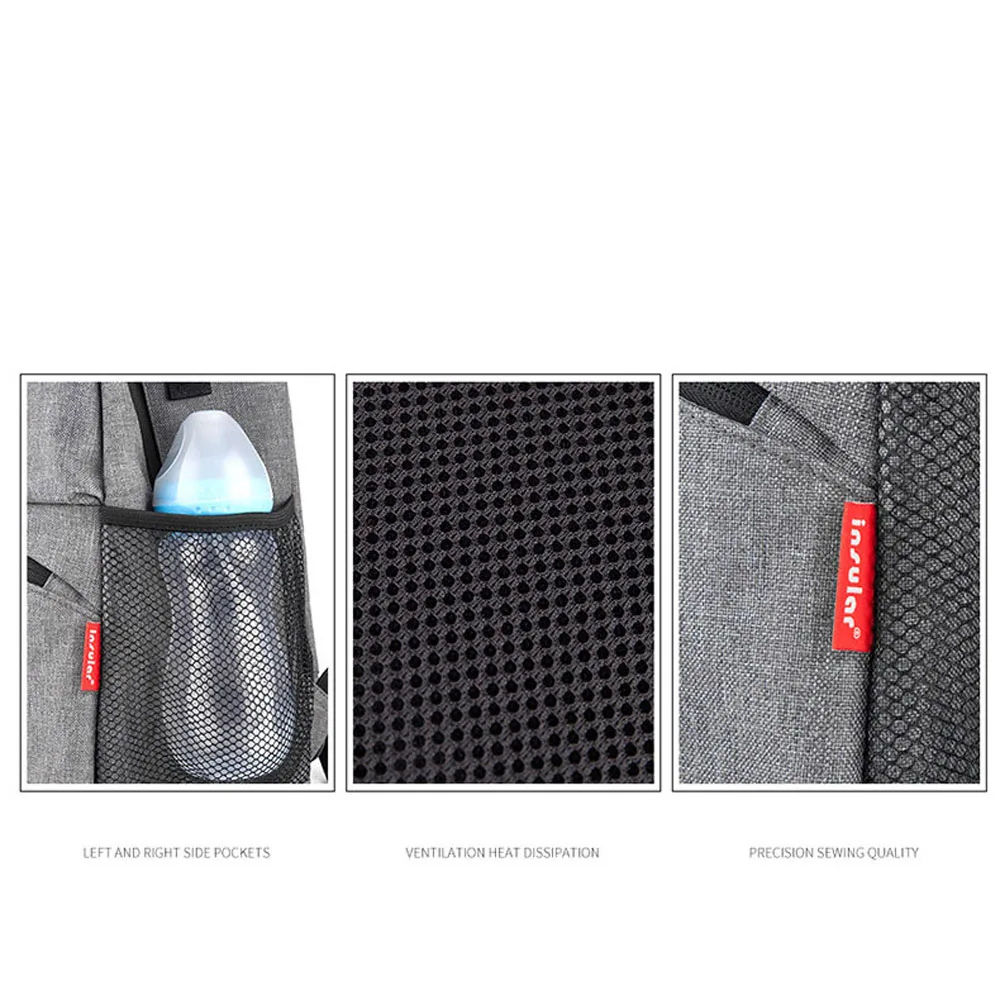 
Melange color fashion mummy backpack multifunctional baby diaper bag for outdoor travel 