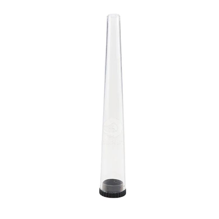 Wholesale clear Plastic Pop Top Tube 85mm 98mm 110mm  Pop Top Cone Tubes conical Packaging