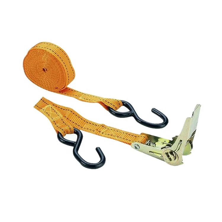 OEM/ODM High-Safety Ratchet Tie-Down Straps for Car Haulers Polyester Material with High Breaking Load Factory Supplier
