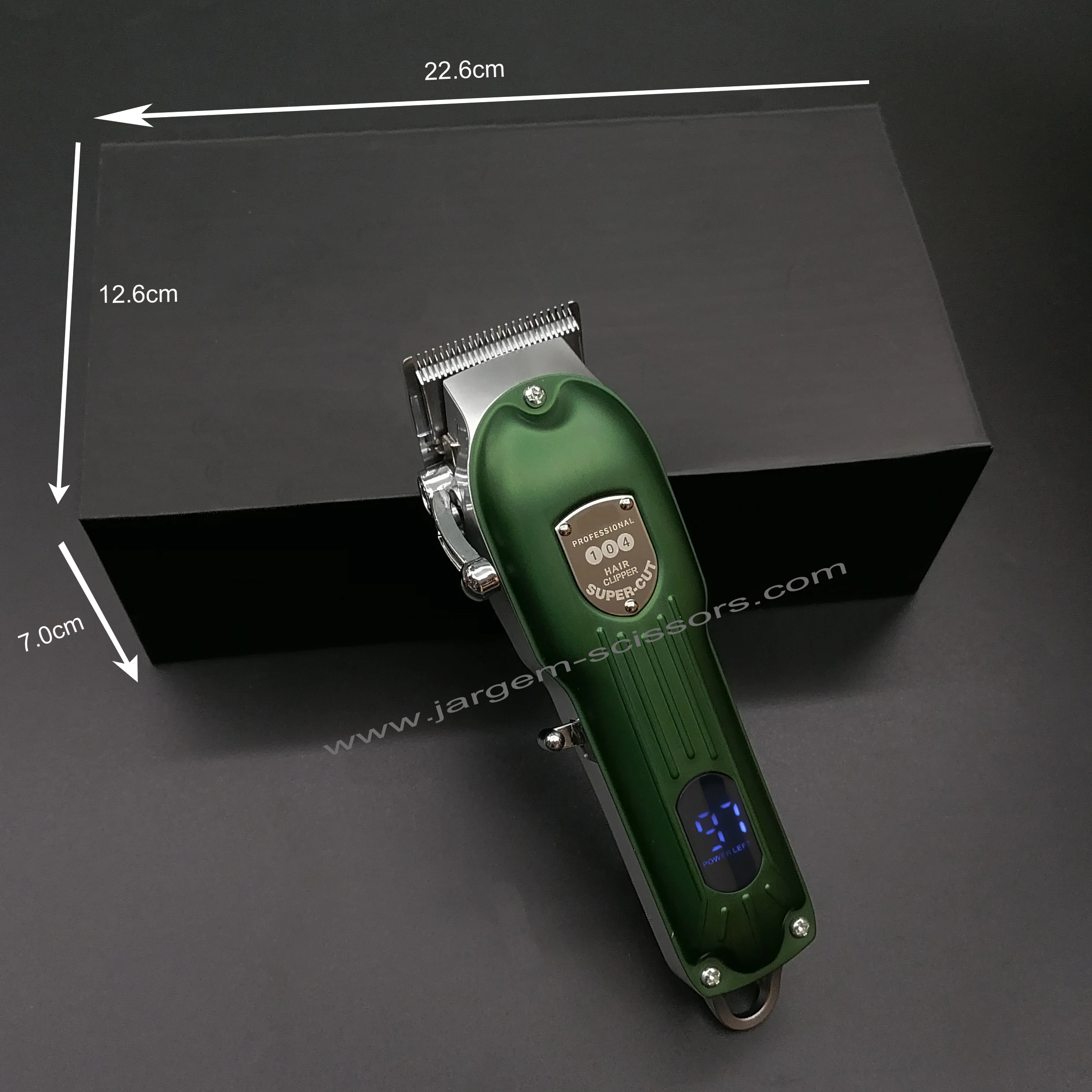 Green Hair Trimmers Men Professional Hair Clippers with LCD Display Rechargeable Clipper