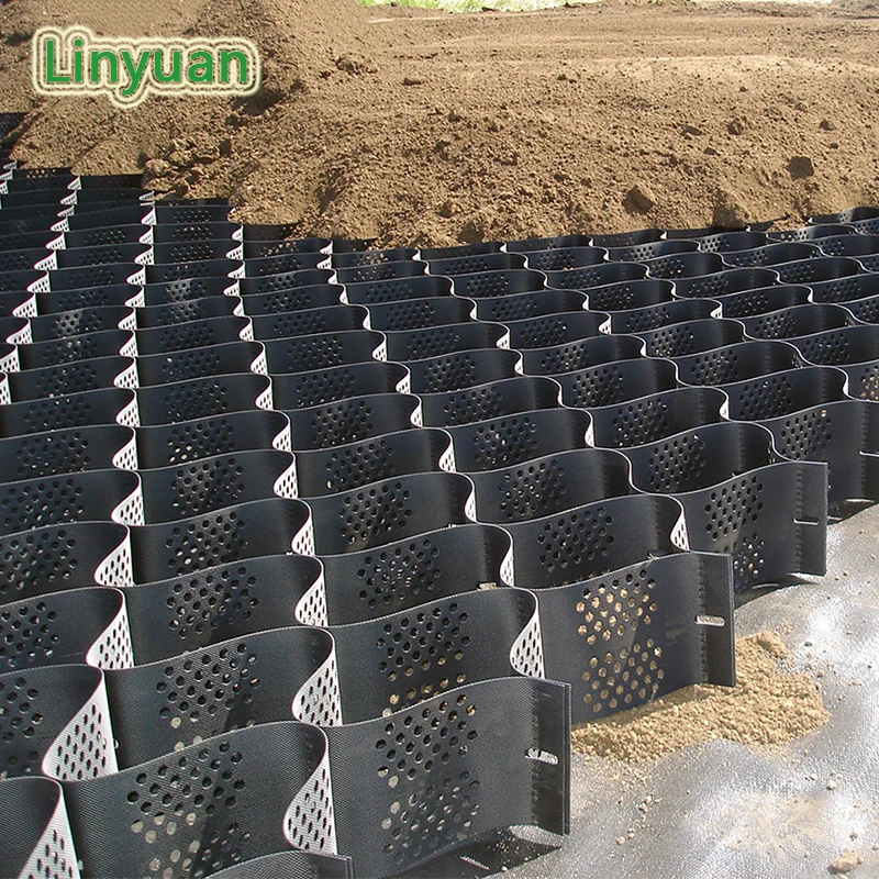 Geocell 75-330 Driveway Gravel Plastic Grass Paver Grid Slope protection Parking Lot Road Soil Stabilizer Hdpe Geocells