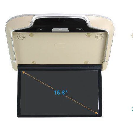 Android Flip down monitor 15.6 inch Screen Car Ceiling Mounted Monitor Bus LCD TV with MP5 USB