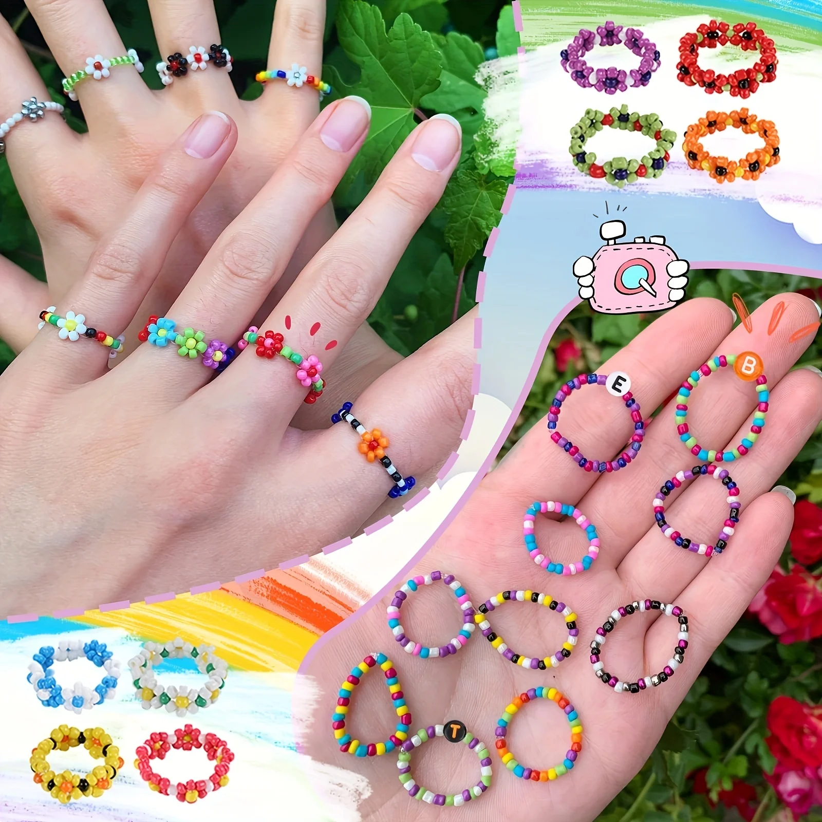 24 Color Box Set 4mm/meter Bead Set 2600Pieces/Box Mixed Craft Glass Seed Bead Set Jewelry Friendship Bracelet DIY Making