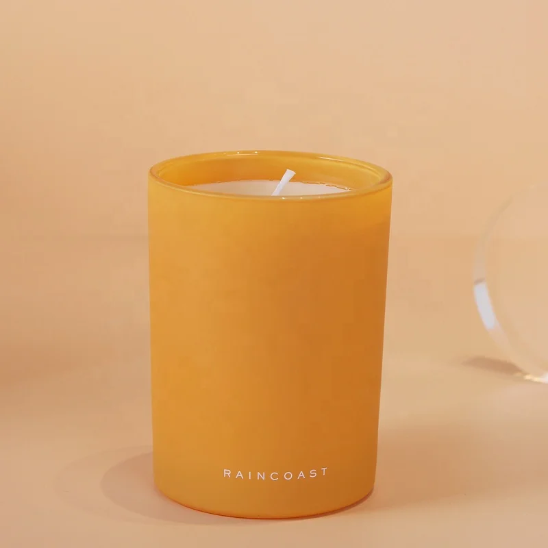 RAINCOAST Low MOQ Tinted Glass Jar Candles Luxury 240g Soy Wax Candle