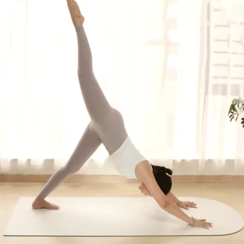 Full Printing Customize Logo Travel Arched Shape Eco Yoga Mats Suppliers Pu Natural Rubber Yoga Mat Oval Yoga Mat