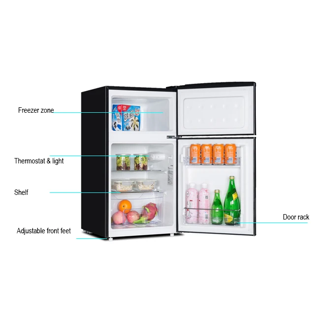 3.2cu tf Retro style fridge Single door defrost refrigerator