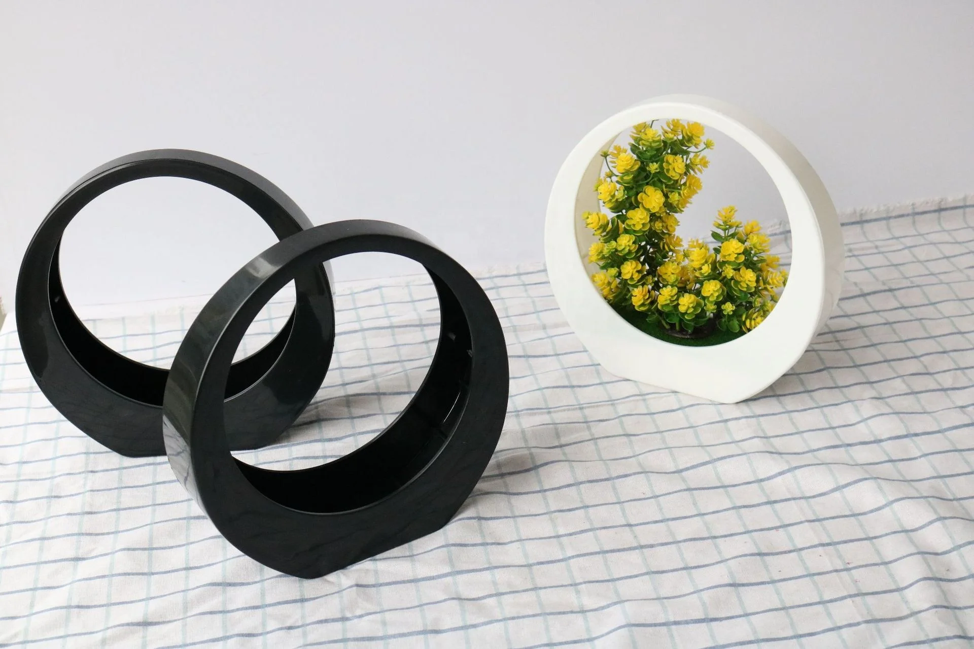 Lovely Artificial Plants With Pot Simulation Succulents Mini Bonsai Potted Placed Green Plants Table Decoration