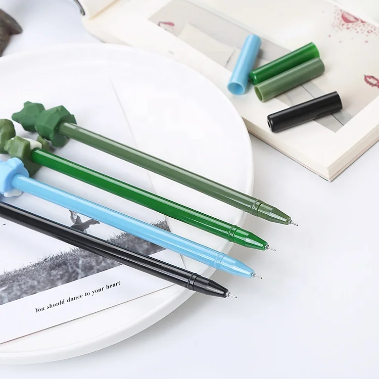 Wholesale Office Stationery 0.5mm Black Pen 3D Animal Shape Cartoon Pen Student Gel Pen
