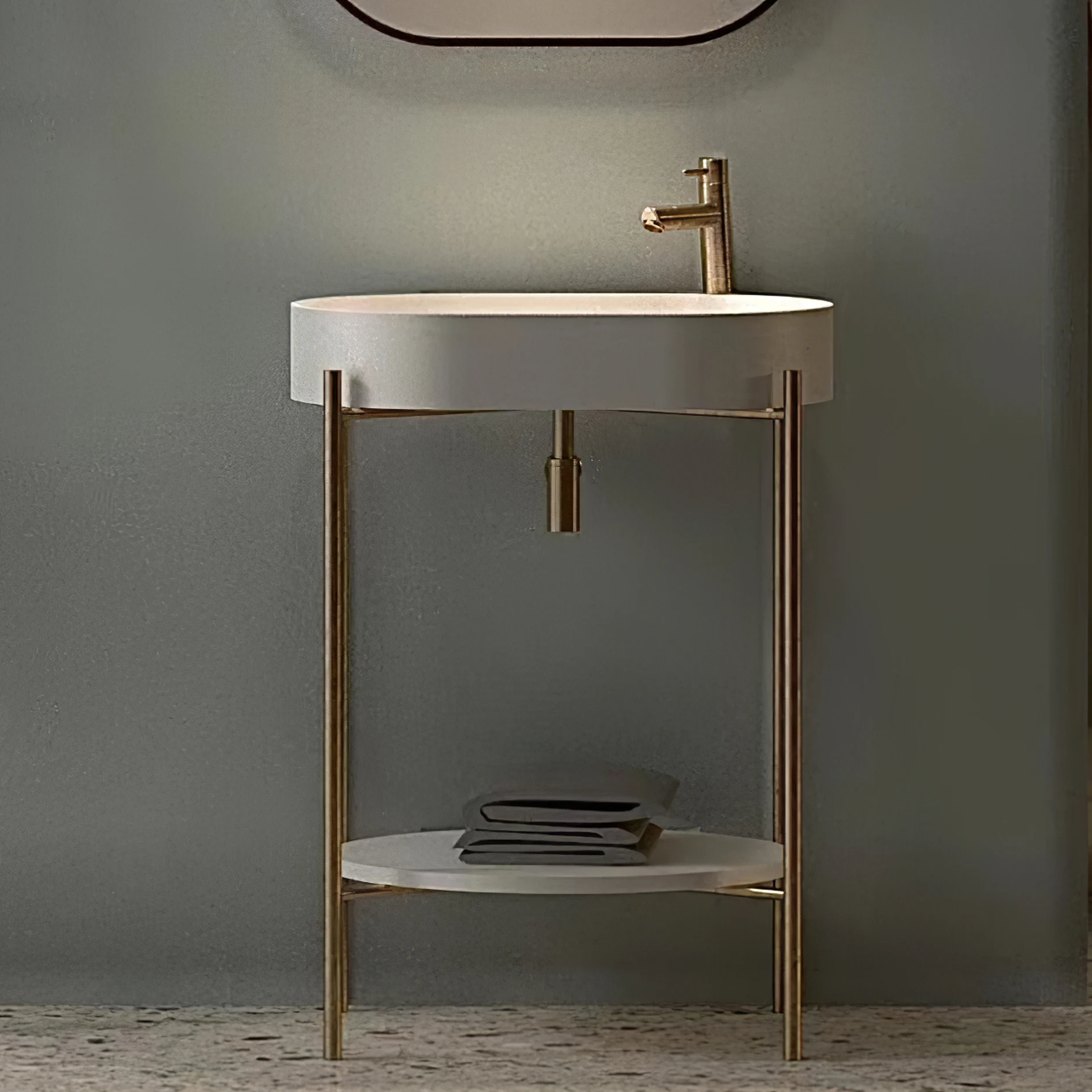 Fanwin Solid Surface Medical Use Anti Bacterial Bathroom Hand Wash basin sink