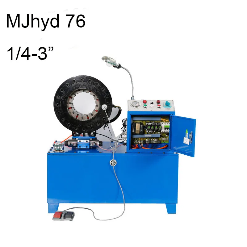 Max opening 185mm automatic air conditioner pressing machine 3inch used hydraulic hose crimper