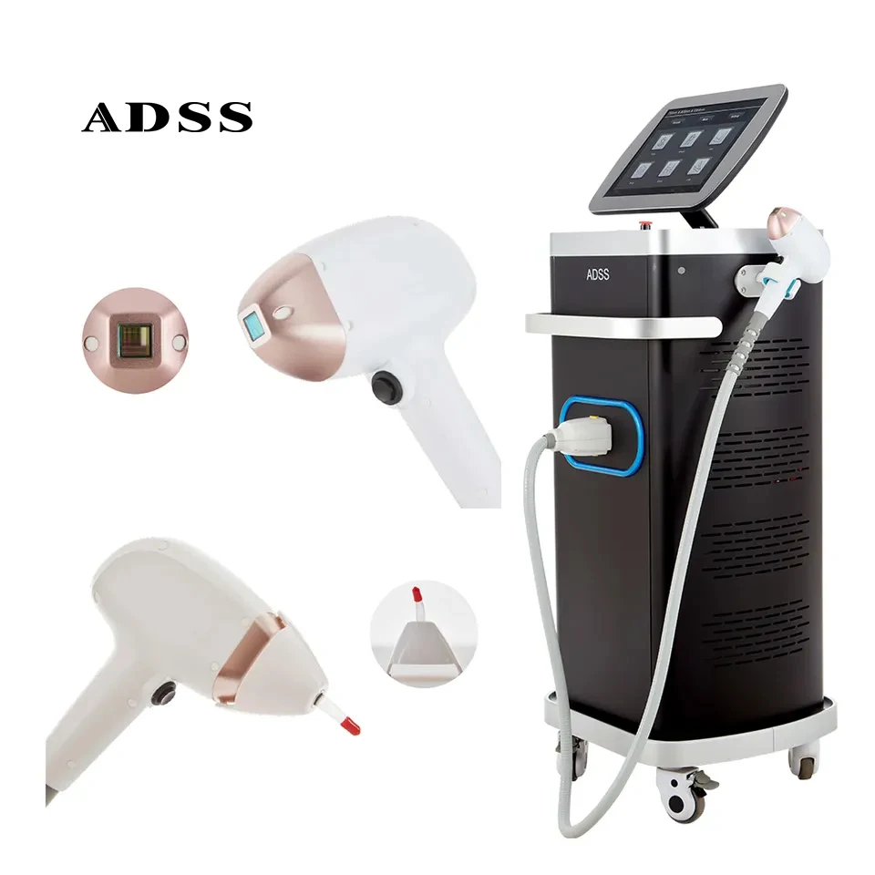 ADSS professional vertical diode laser /755+808+1064 laser hair removal machine