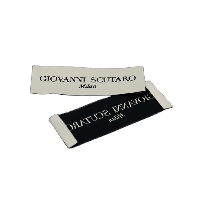 China factory custom LOGO cotton and satin luxury woven label