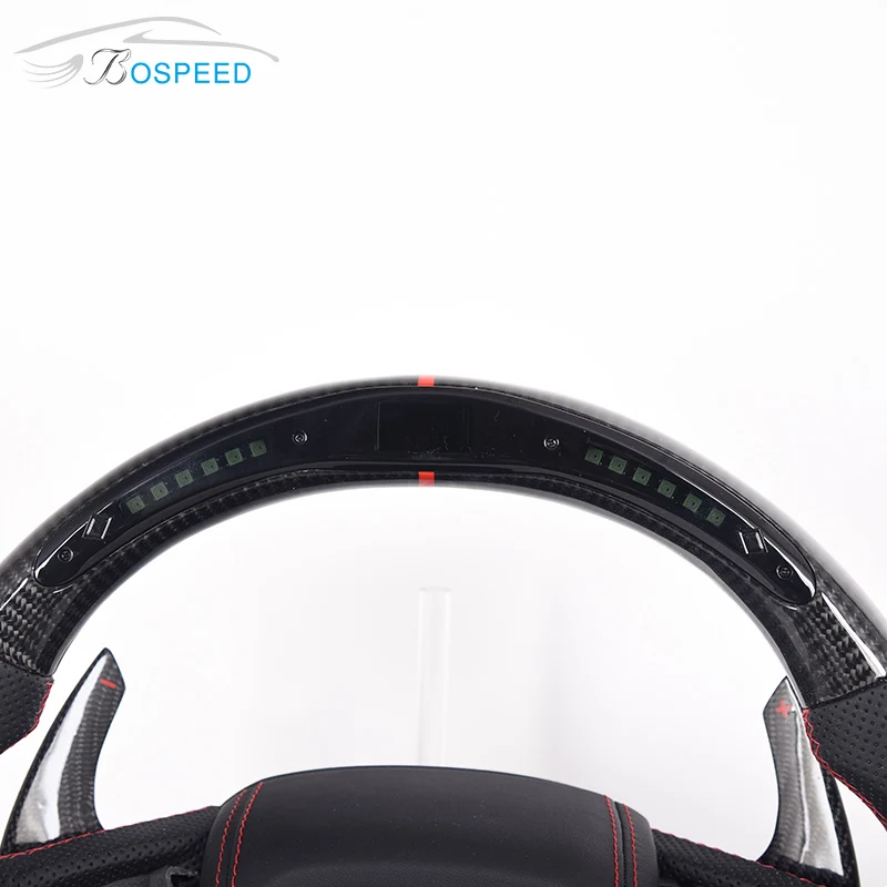 for Audi A4 B6 B7 R Line S3 8v Rs3 8v S4 B8 A5 B8 R8 Sline A3 8v A5 B8.5 Leather Carbon Fiber Led Steering Wheel