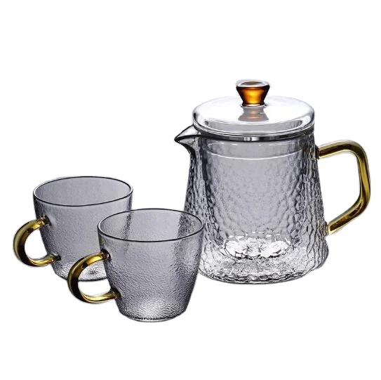 Tea Sets Teapots Glass Borosilicate Heat Resistant Glass Teapot Gas Stove Flower Puer Kettle Chinese Kung Fu Tea Set With Filter