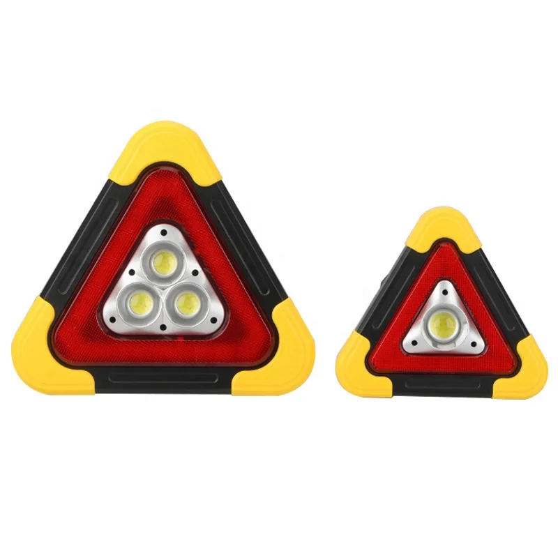 Car Emergency Rechargeable Floodlight Road Hazard LED Outdoor Warning Sign Light Triangle Emergency Light
