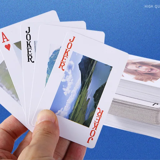 wholesale oem blank paper custom printing playing cards front and back poker game