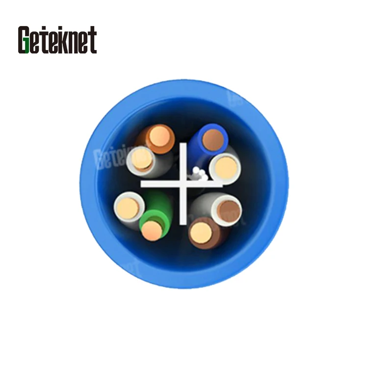 GETEKnet UTP PVC flexible lan cable flat cat 6 cable per meter price outdoor lan cable with gel