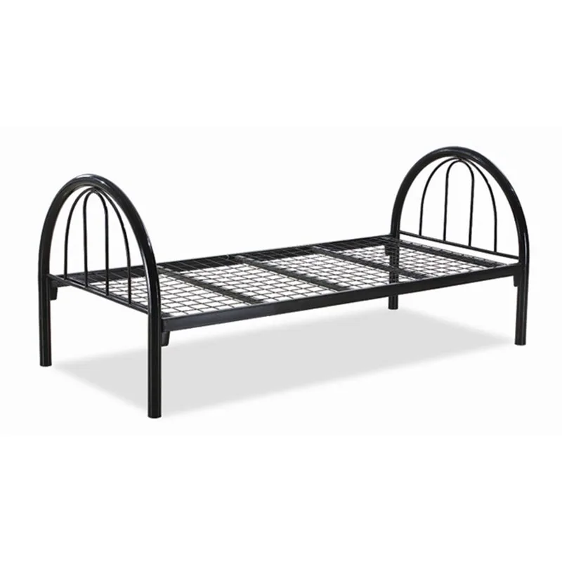 platform stainless steel simple iron metallic bed frame single metal beds design