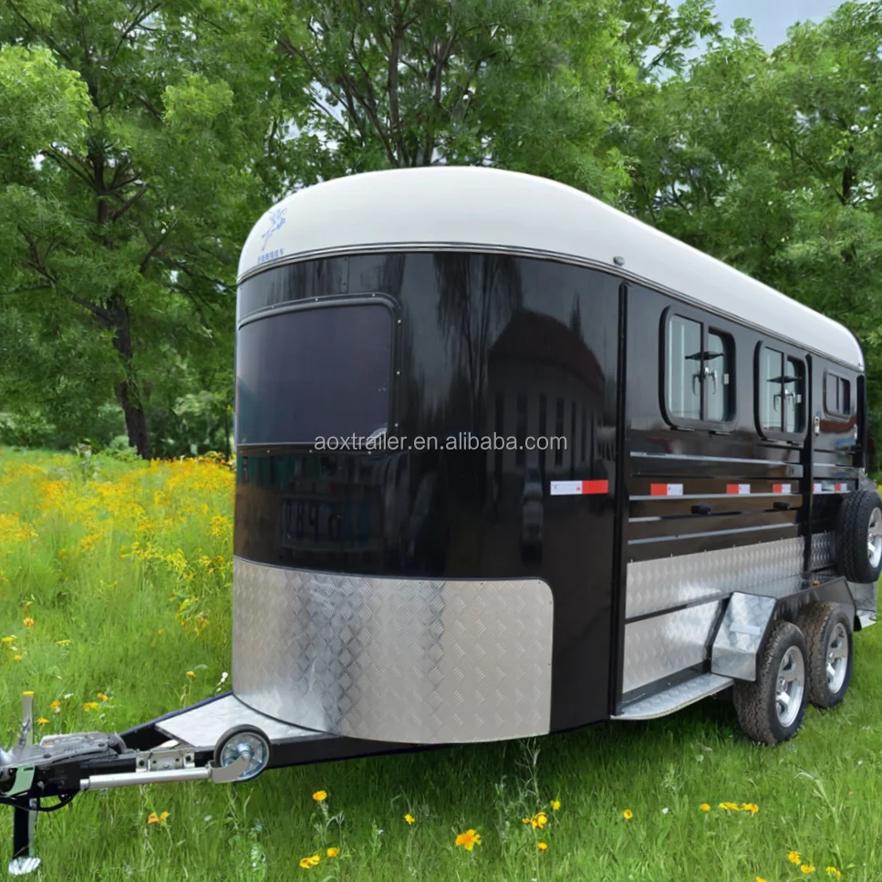 On Sale Safe-Towing Fiberglass Roof Horse Trailer Truck Float Hinge With Top Selling