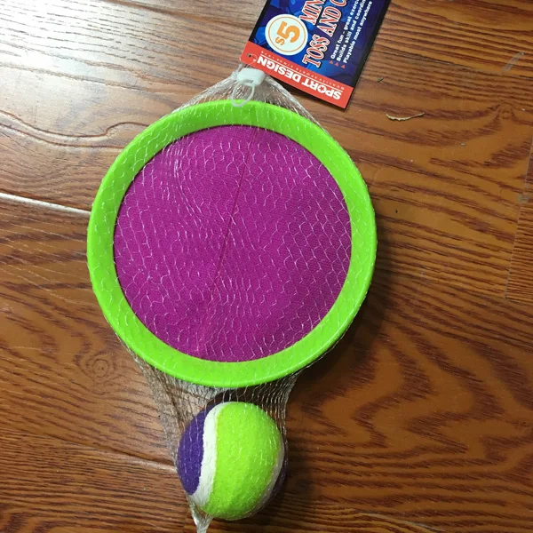 Toss and Catch Ball Game 2 Disc Paddles, 1 Balls - PVC Carry Bag with Stunning Packaging Catch Paddle