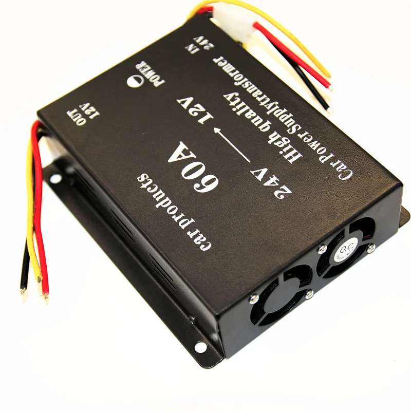 High Quality 60A DC to DC Converter 24V 12V Power Inverter Frequency Converter Supply Transformer Step Down Buck With Fan