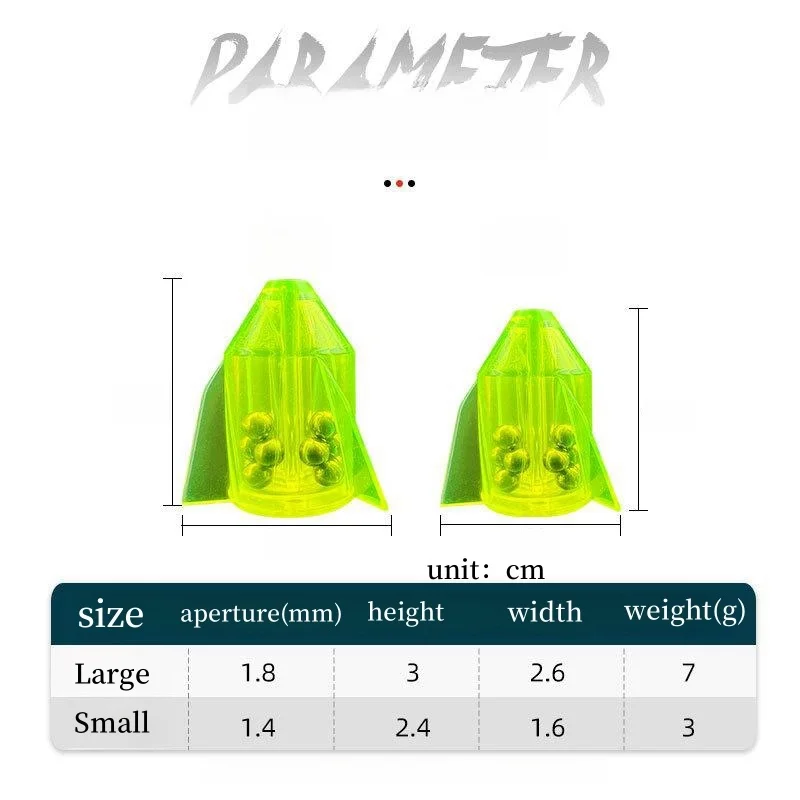 Outdoor Fishing Bite Alarm Fishing Bite Alert Bell Floats Various Colorful Glass Lure Rattles Fishing Tackle Accessories Bell